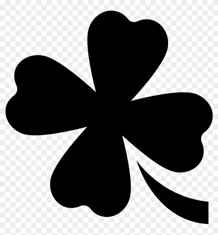 1600 X 1600 2 - Four Leaf Clover Black Clipart #332666