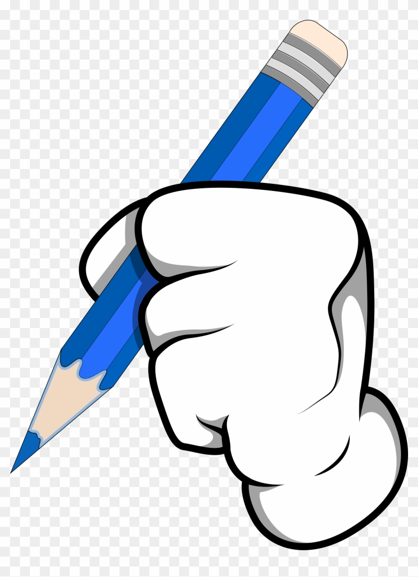 Content Vector Png - Cartoon Hand Holding Pencil Clipart #332924