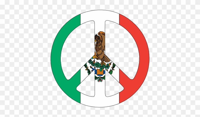 Mexican Flag Clipart - Peace Mexico Flag - Png Download #333037