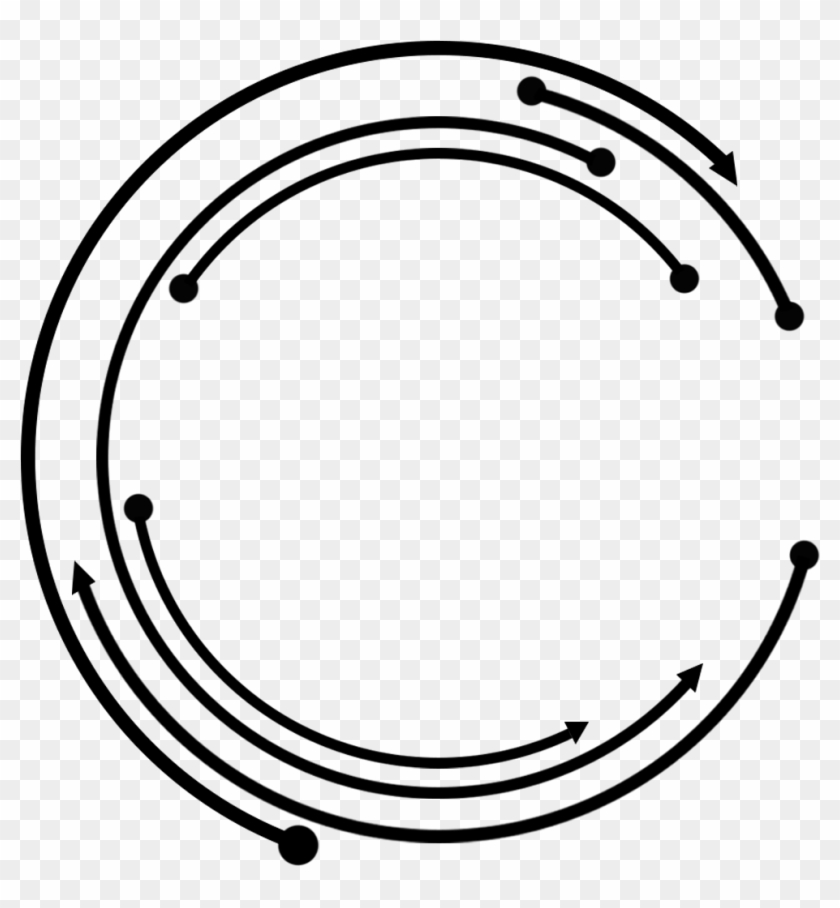 Flecha Círculo Lineal Borde Png Y Psd - Circle Clipart