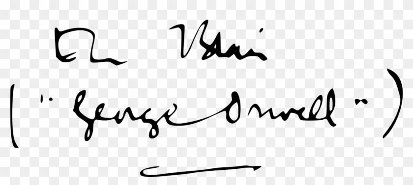 File - Orwell-signature - Svg - George Orwell Signature Clipart #333735