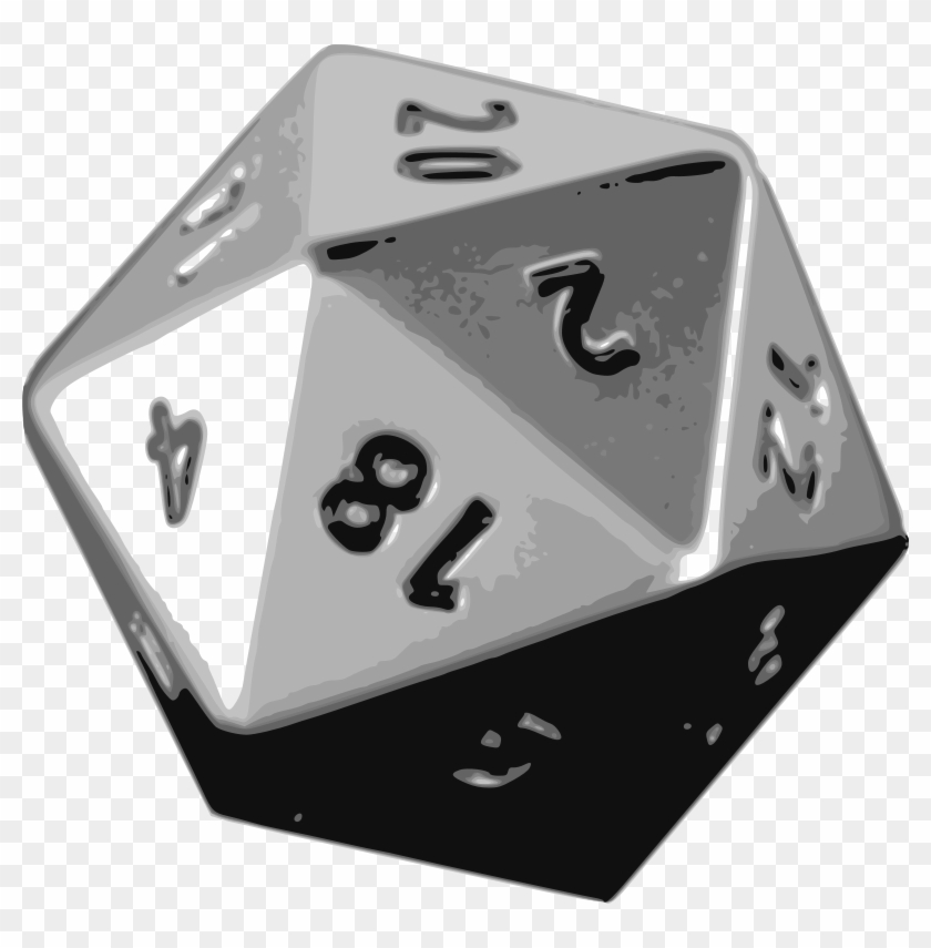 D20 Dice Transparent Background Clipart #333836