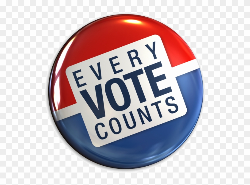 574 X 559 6 - Your Vote Counts Button Clipart #334271