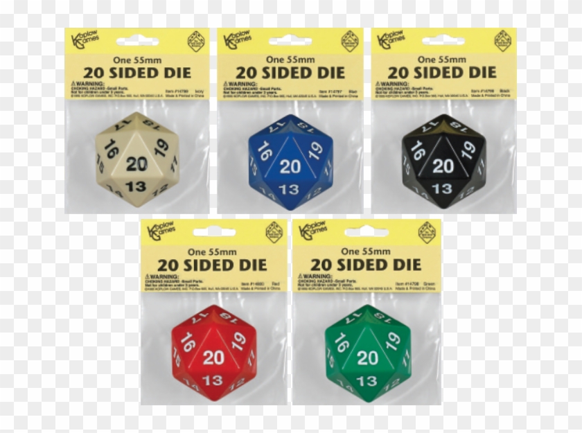 Koplow D20 55mm Spin Down Dice Set Of - Yellow Spindown Dice Clipart #334665