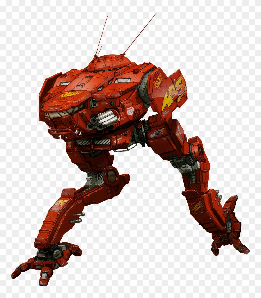 Lightning Mcqueen In 'mech Disguisemcqueen Decals Are - Cicada Battletech Clipart #334689