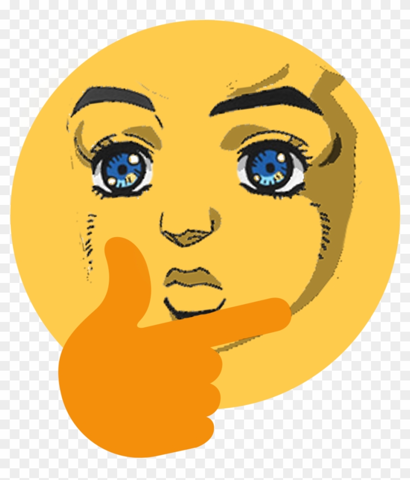 Shitpostcrusaders - Thinking Emoji Transparent Clipart #334731