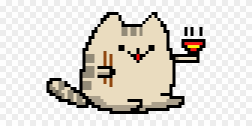 Pusheen - Pusheen Pixel Art Grid Clipart