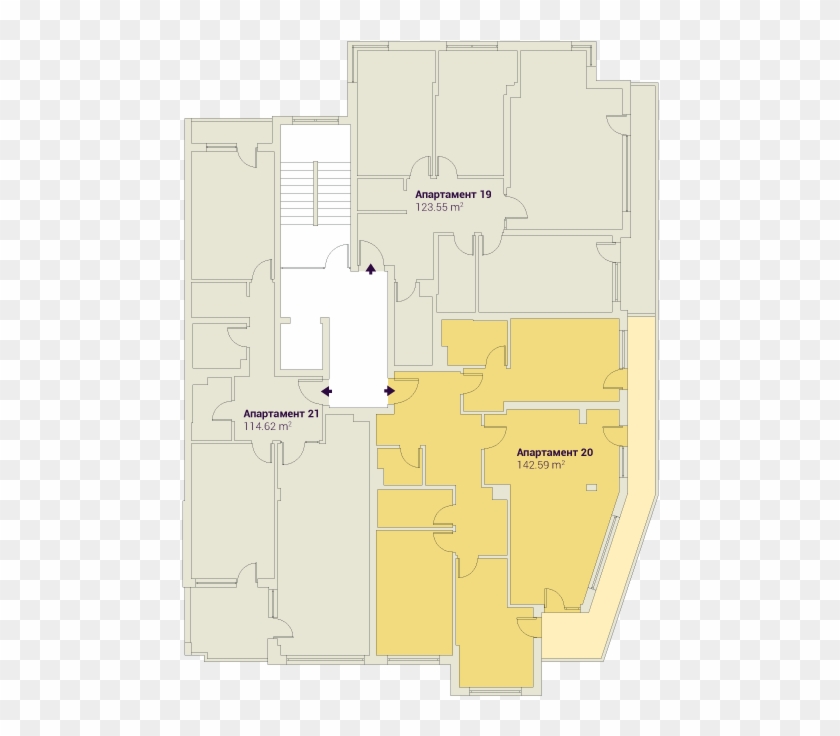 Apartment D20 - Floor Plan Clipart