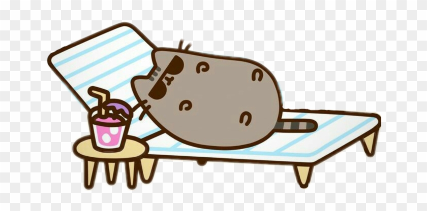 Pusheen Sticker - Pusheen In Summer Clipart