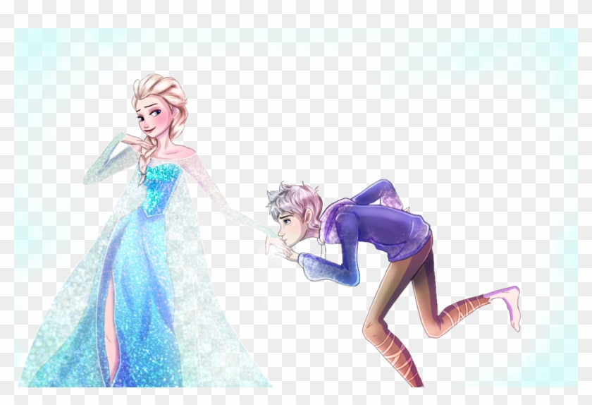 Elsa The Snow Queen Images Elsa And Jack Frost Hd Wallpaper - Эльза И Джек Арт Clipart