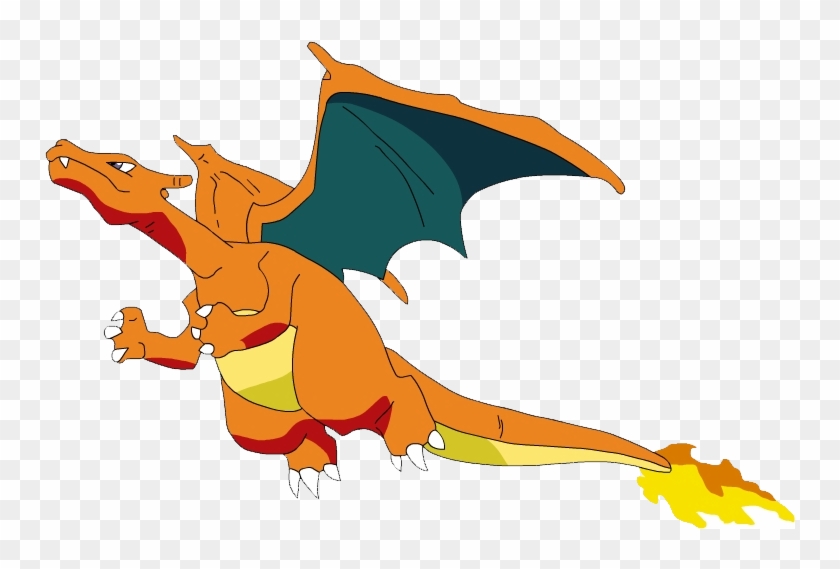 Pokemon Charizard Png - Charizard Flying Side View Clipart