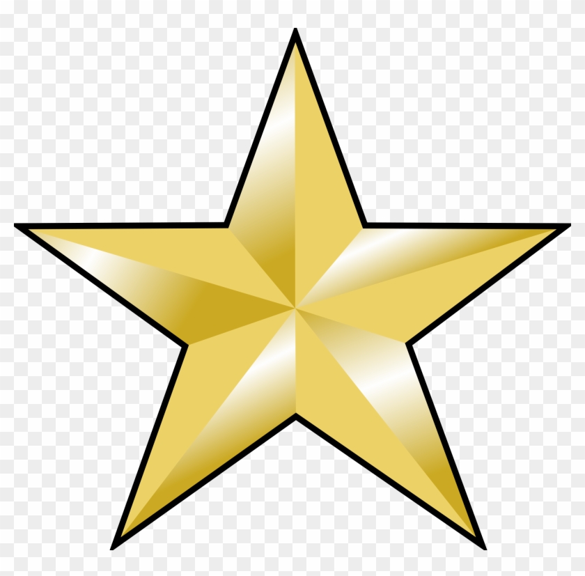 Estrellas Doradas Vector Png - General Star Png Clipart