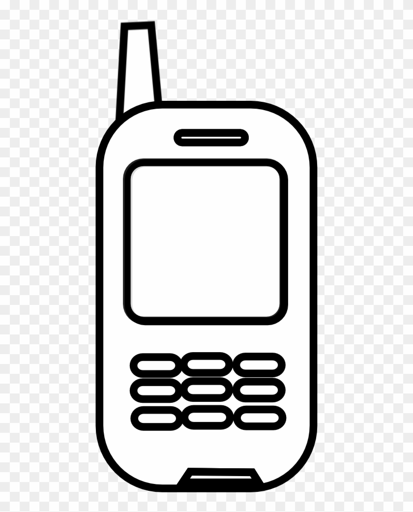 Graphic Library Stock Cellphone Drawing Black And White - Mobile Images Clip Art - Png Download