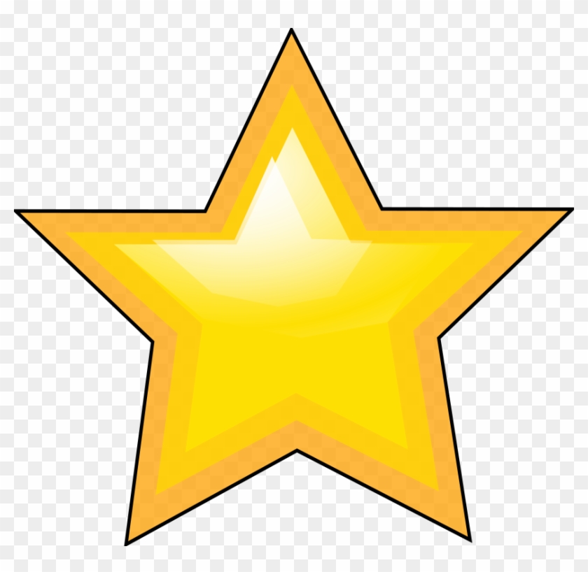 Medium Image - Clip Art Gold Star - Png Download