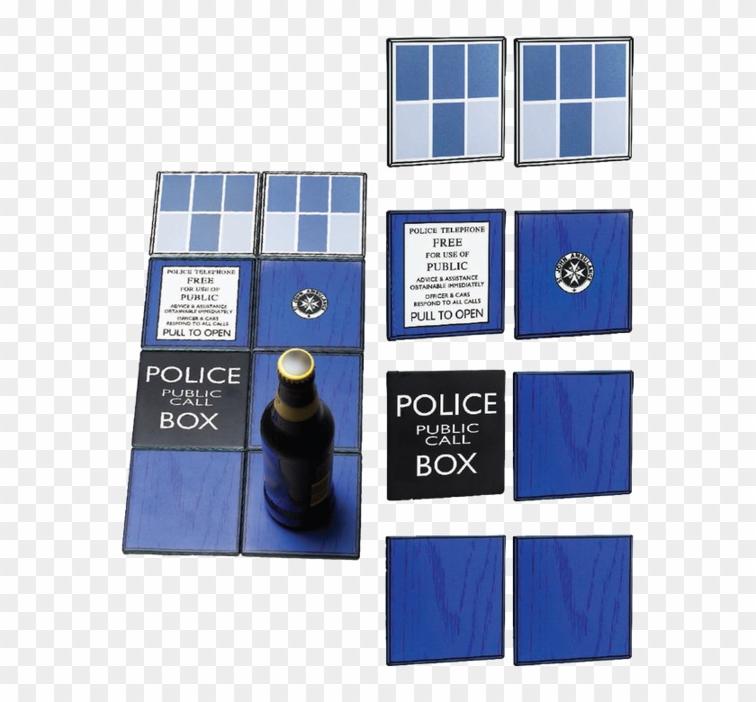 Tardis Ceramic Coasters Gift Set - Tardis Clipart