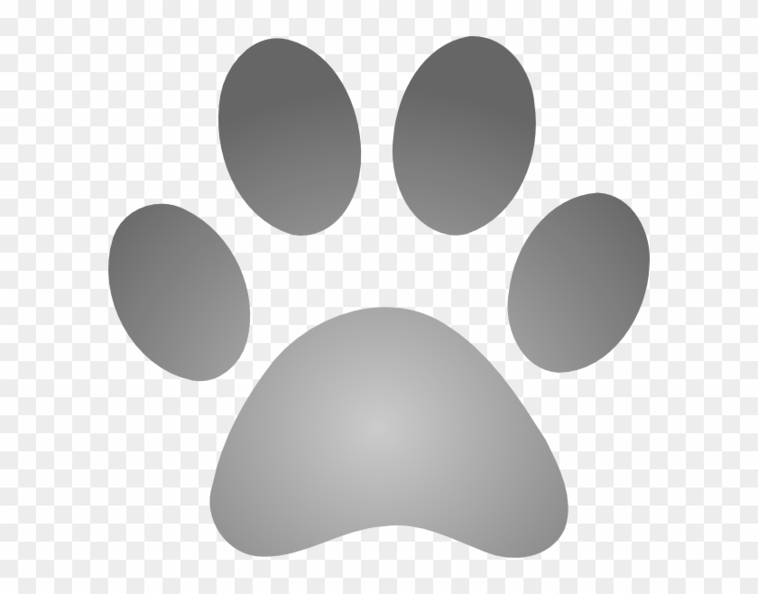 Picture Free Library Grey - Grey Dog Paw Print Clipart