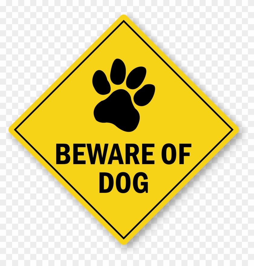 Beware Of Dog Sign Learn More - Truck Road Signs Clipart #337187