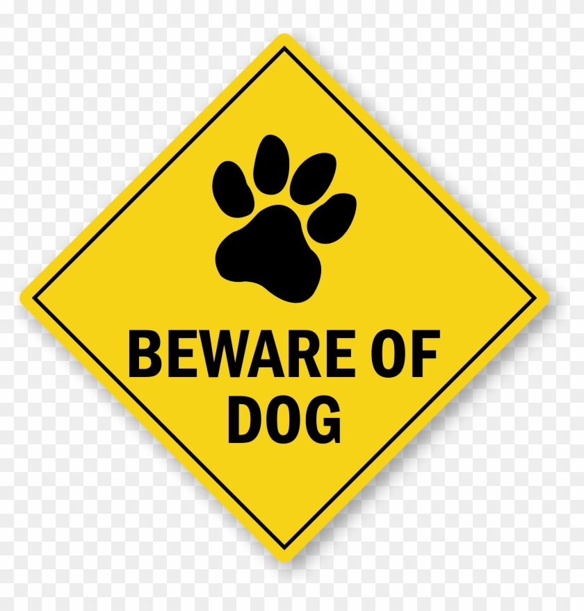Beware Of Dog Sign Learn More - Truck Road Signs Clipart
