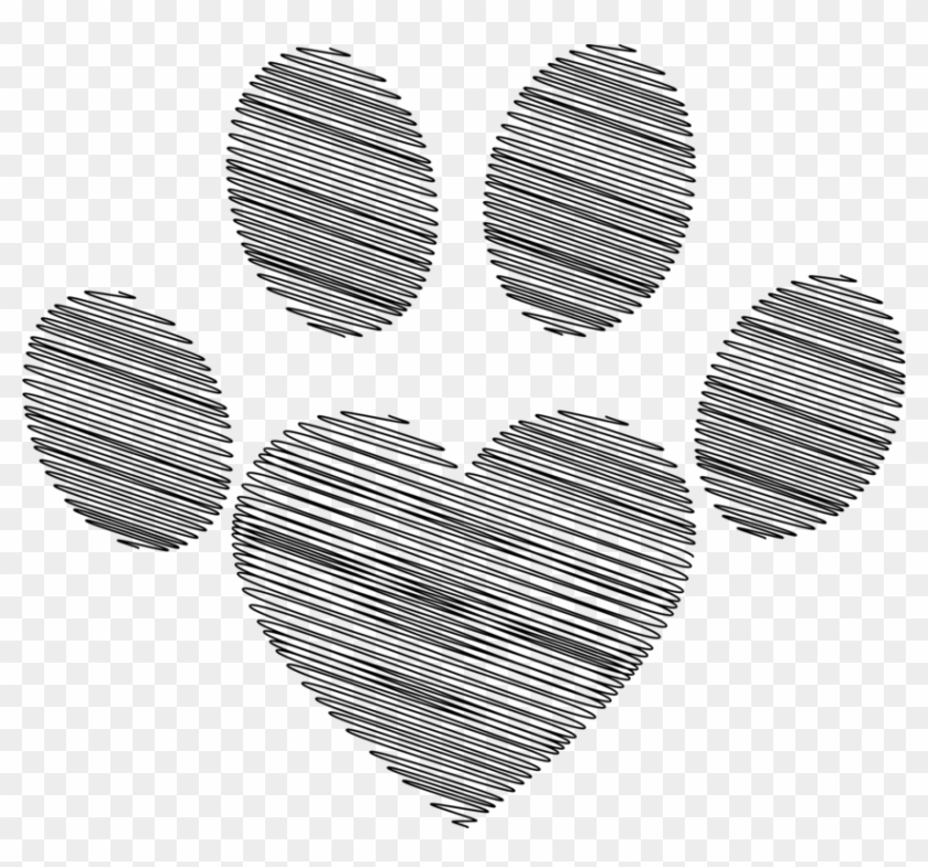 Dog Paw Felidae Cat Foot - Heart Clipart