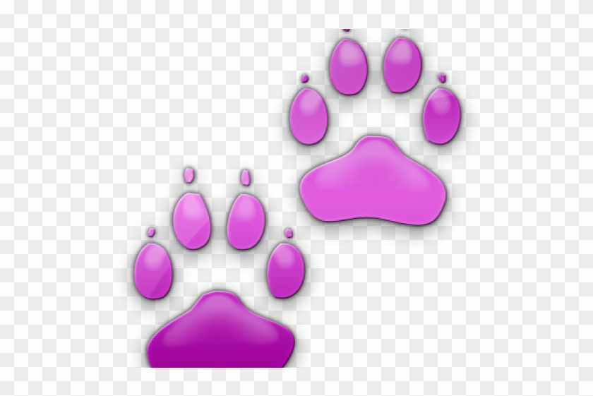 Neon Clipart Dog Paw - Dog Paw - Png Download