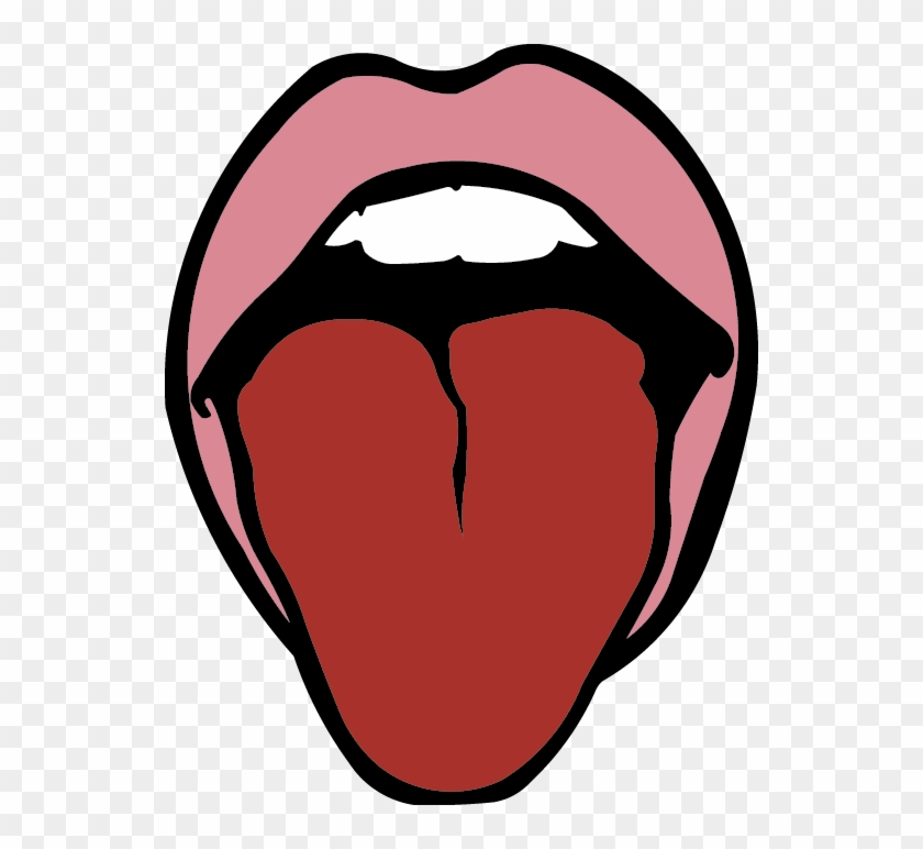 Lips And Tongue Graphic - Tongue Black And White Clipart #337624
