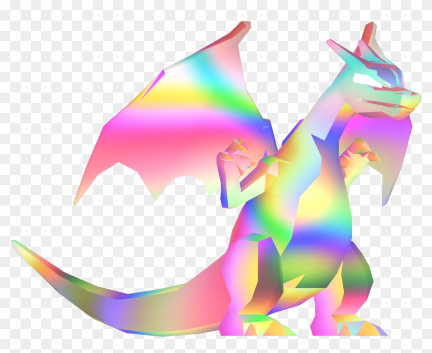 A Transparent Multicolor Charizard - Dragon Clipart #337673
