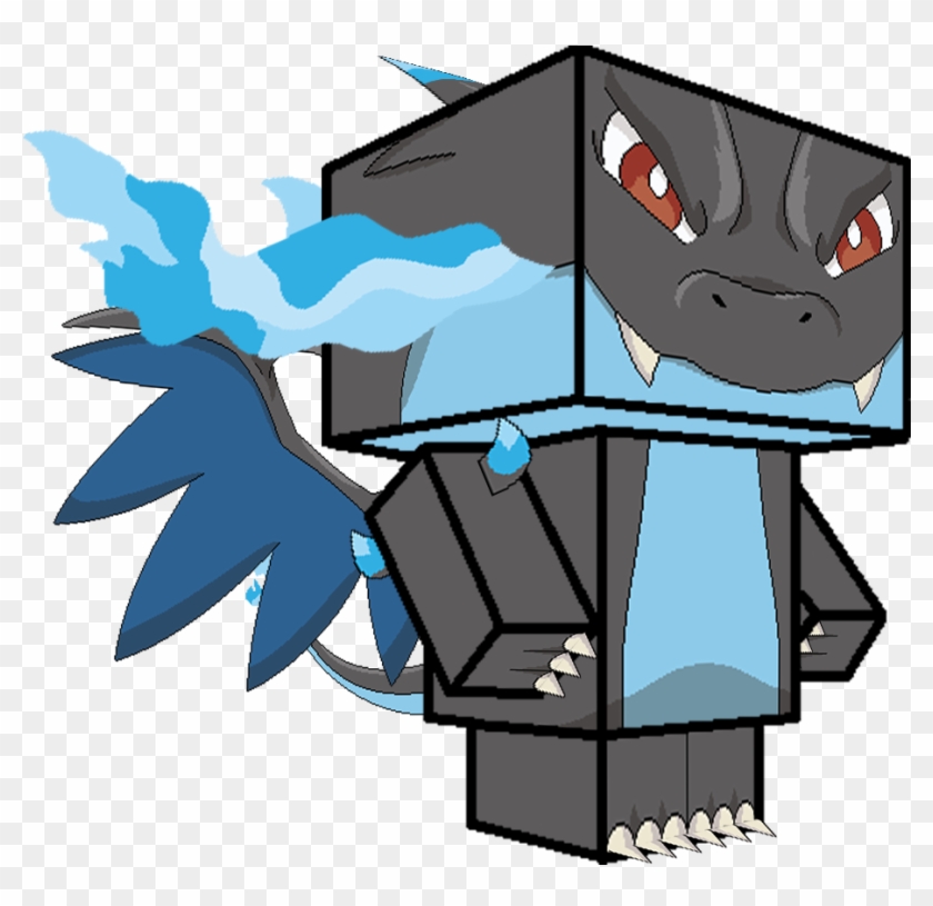 Mega Charizard X - Papercraft Mega Charizard X Clipart #337889