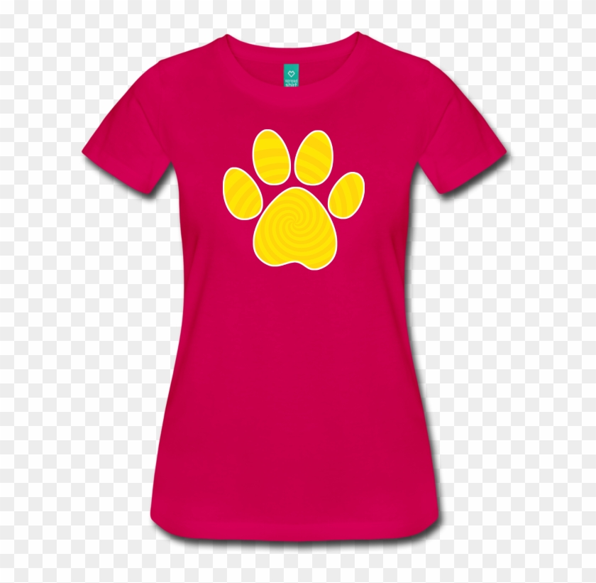 Dog Paw Print, Yellow Spiral T Shirt - Active Shirt Clipart #337960