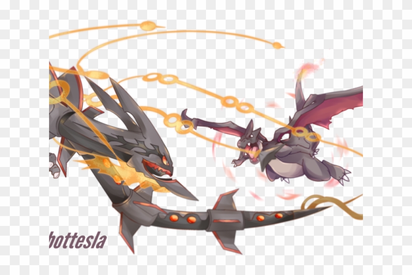 Ouroboros Clipart Charizard - Rayquaza Vs Rayquaza Shiny - Png Download
