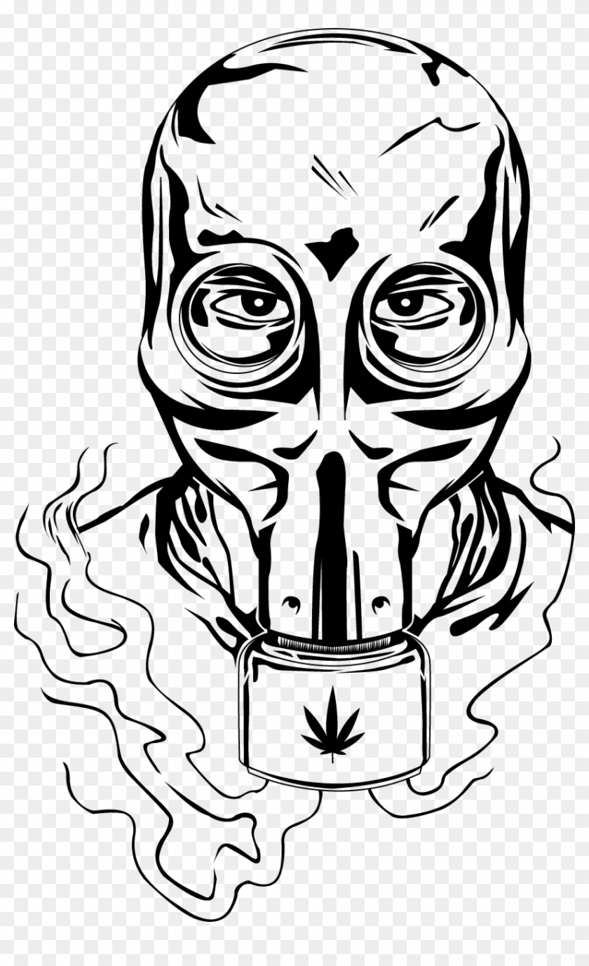 Collection Of Free Cool Drawing Download On - Gas Mask Bong Drawing Clipart