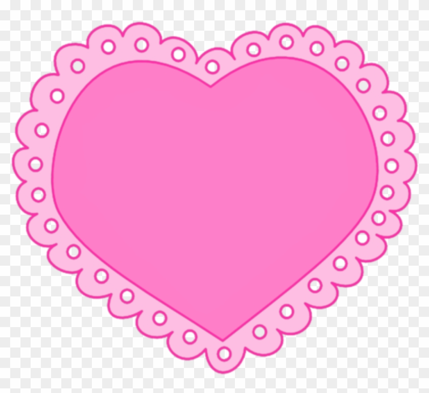 Corazon Vector Rosa Encaje Corazones - Clip Art - Png Download