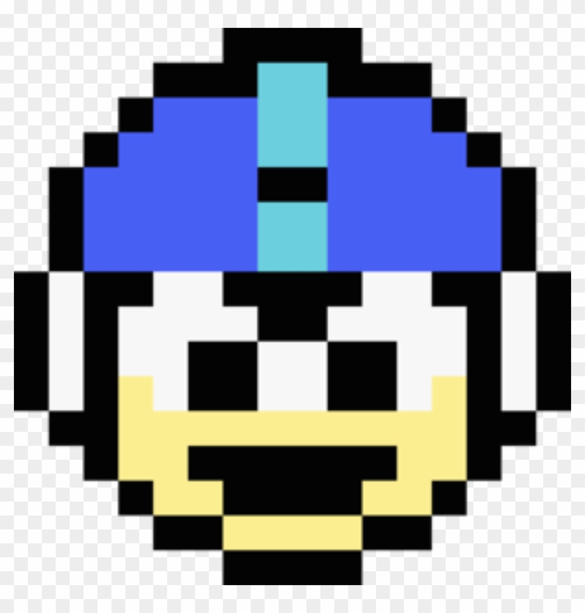 Wooden Bistro Table - 8 Bit Megaman Head Clipart