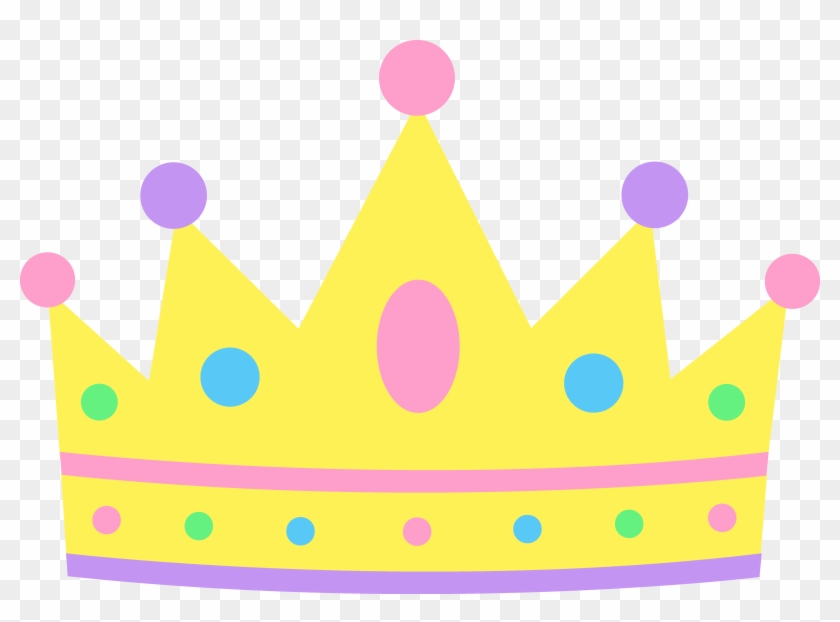Pastel Princess Crown - Cute Crown Cartoon Clipart #338774