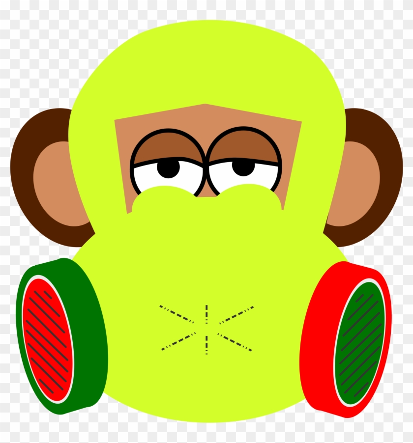 This Free Icons Png Design Of Monkey Wears Gas Mask Clipart #338801