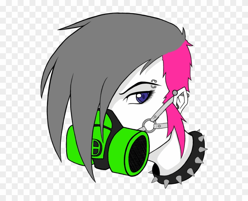 Gas Mask Girl By Wraithdragon - Drawing Of Girls With Gas Mask Clipart