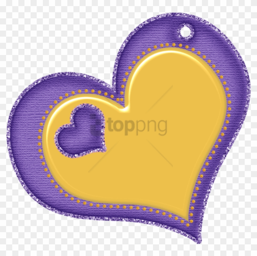 Heart, Png, Heart, Herzen, Corazones, - Purple And Yellow Hearts Clipart #339385