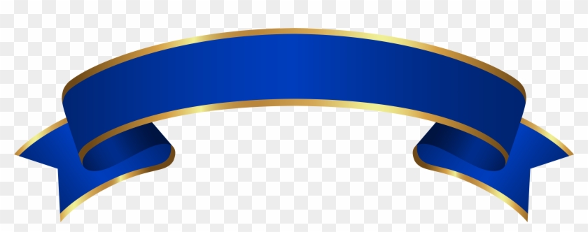 Blue And Gold Banner Clipart #339798