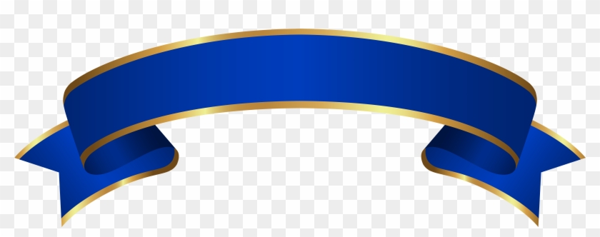 Blue And Gold Banner Clipart