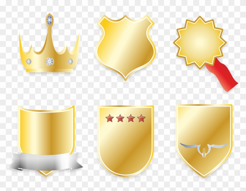 Crown, Coat Of Arms, Banner, Shield, Gold, Star, Order - Transparent Template Coat Of Arm Png Clipart