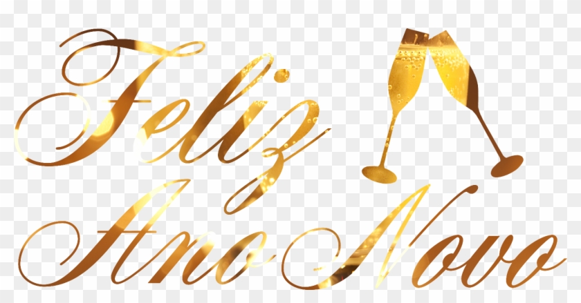 Feliz Ano Novo Png - Calligraphy Clipart
