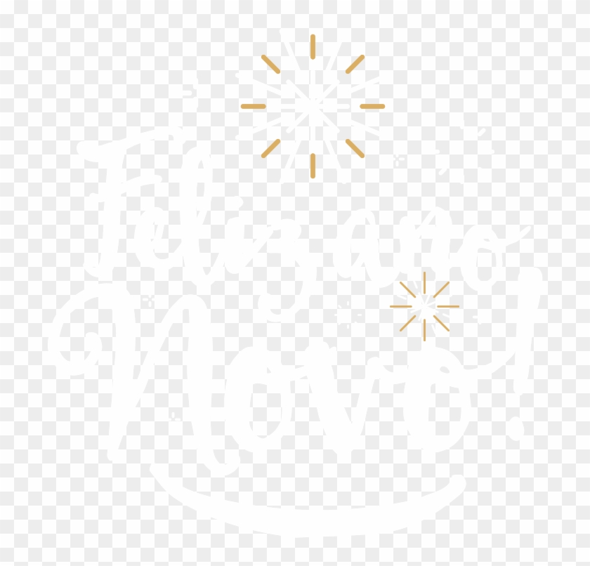 Feliz Ano Novo Branco - Happiness Clipart