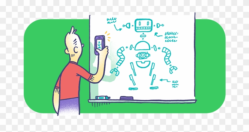 Haciendo Una Foto De Un Boceto De Una Pizarra - Cartoon Clipart #3300577