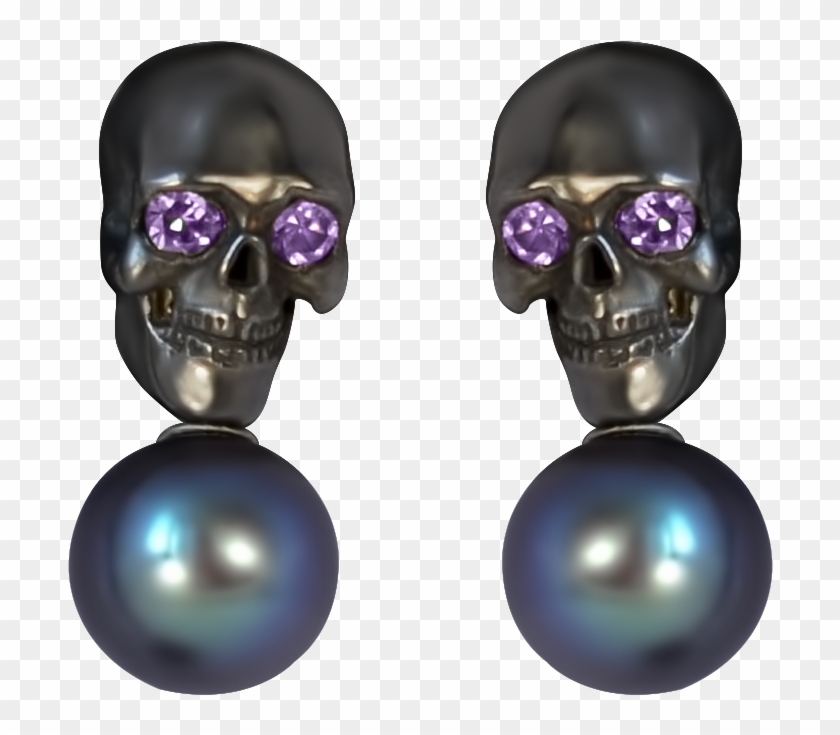 Earrings Scull - Earrings Clipart
