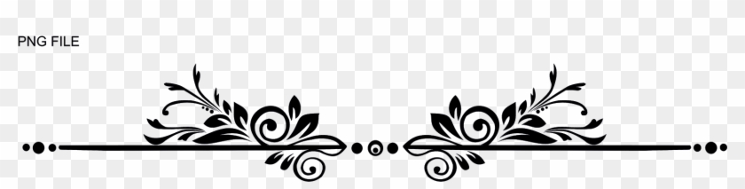 Underline Design - Floral Line Design Png Clipart@pikpng.com