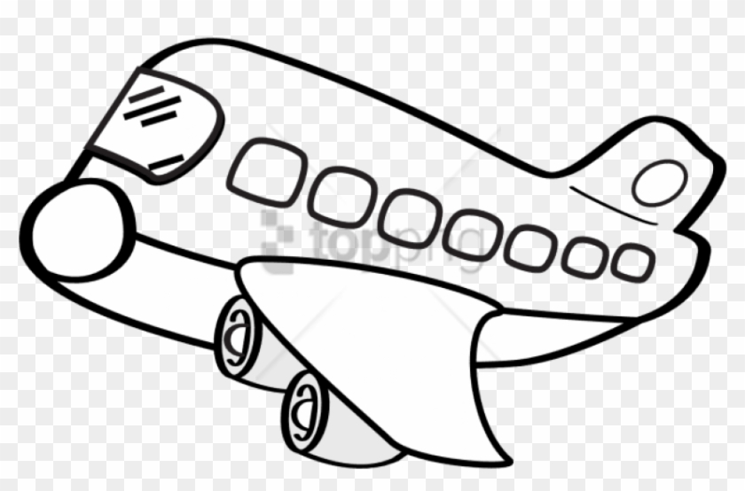 Free Png Cute Aeroplaneblack And White Png Image With - Airplane Clipart Black And White Png Transparent Png