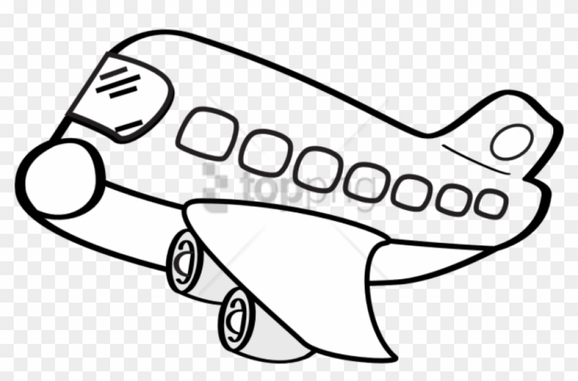 Free Png Cute Aeroplaneblack And White Png Image With - Airplane Clipart Black And White Png Transparent Png #3301082