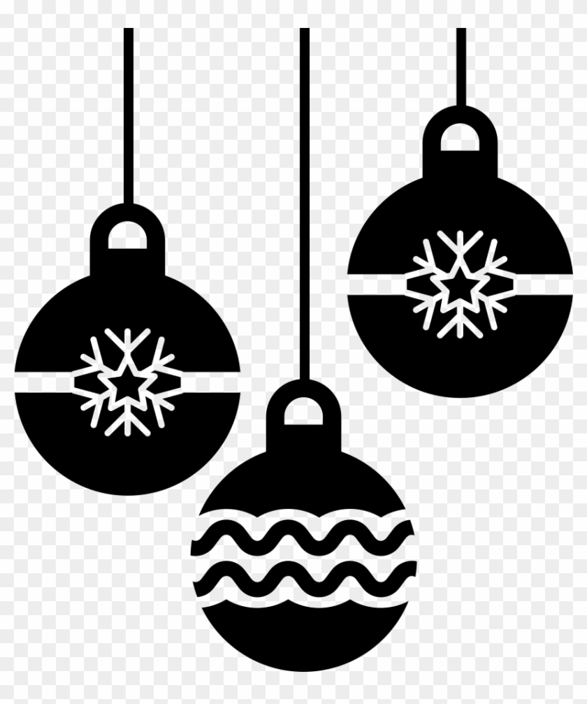 Christmas Baubles Comments - Christmas Balls Silhouette Png Clipart #3301292