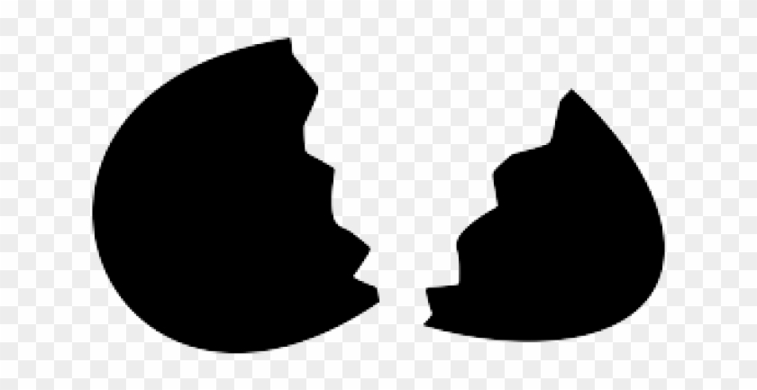 Cracked Egg Silhouette Clipart #3301353