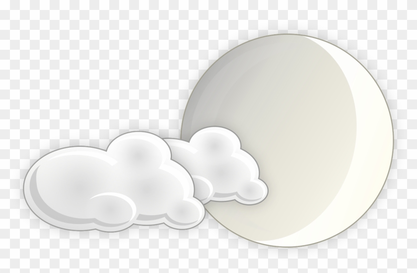 Slightly Cloudy Moon Night Png Image - Background Images For Cloudy Weather Clipart