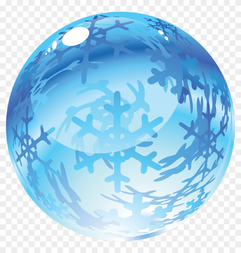 Bolas De Cristal De Navidad - Esferas De Navidad Azules Png Clipart